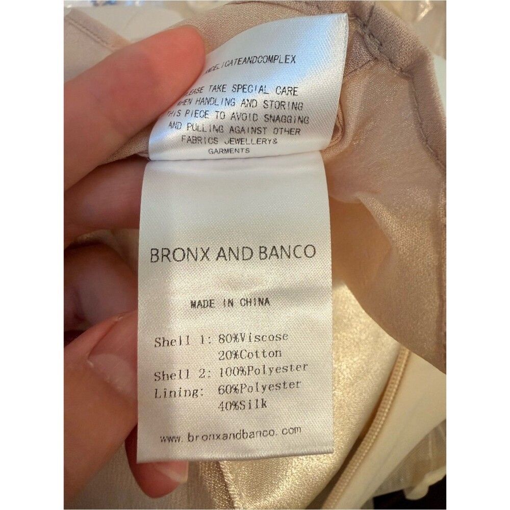 NWOT BRONX AND BANCO HARPER STRAIGHT Cream Strapless Wedding Bridal Gown, XS - Picture 15 of 16
